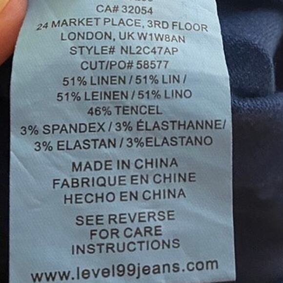 Anthropologie Level 99 Linen & Tencel Blend Wide Leg Capri Gauchos Pants - Picture 8 of 12